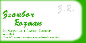 zsombor rozman business card